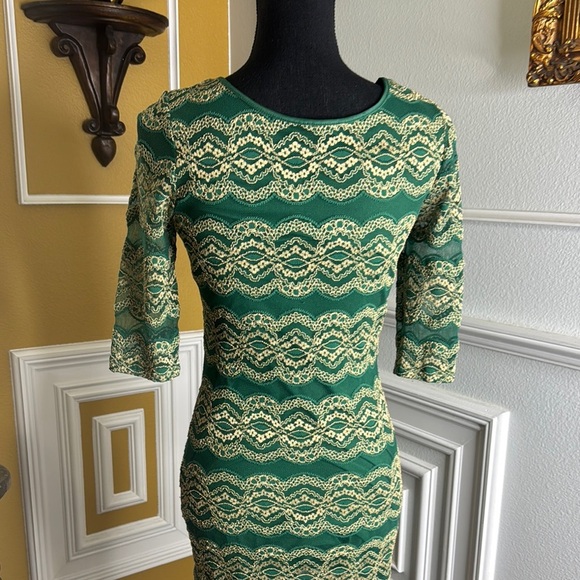 Elegant Green Lace Dress - Picture 8 of 12